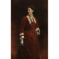 thumbnail image 2 of Léon Bonnat 13x18 Black Ornate Wood Framed Double Matted Museum Art Print Titled - Portrait of Madame Georges Erhler (1880), 2 of 5