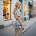 thumbnail image 7 of FORMRS Women Crossbody Purse with Chain Strap Vegan Leather Shoulder Handbag, Black Cats and Hearts, 7 of 7