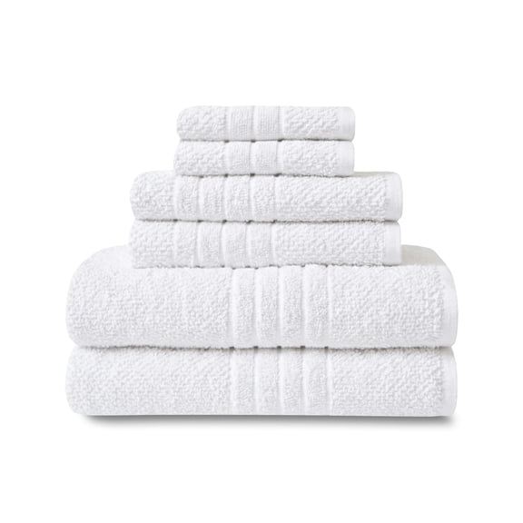 Mainstays Basics 6-Piece Towel Bundle, White
