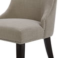 thumbnail image 6 of CHITA Upholstered Dining Chairs Set of 2 Kitchen Chairs, Full Back&Wood Legs, Fabric in Flax Beige, 6 of 8