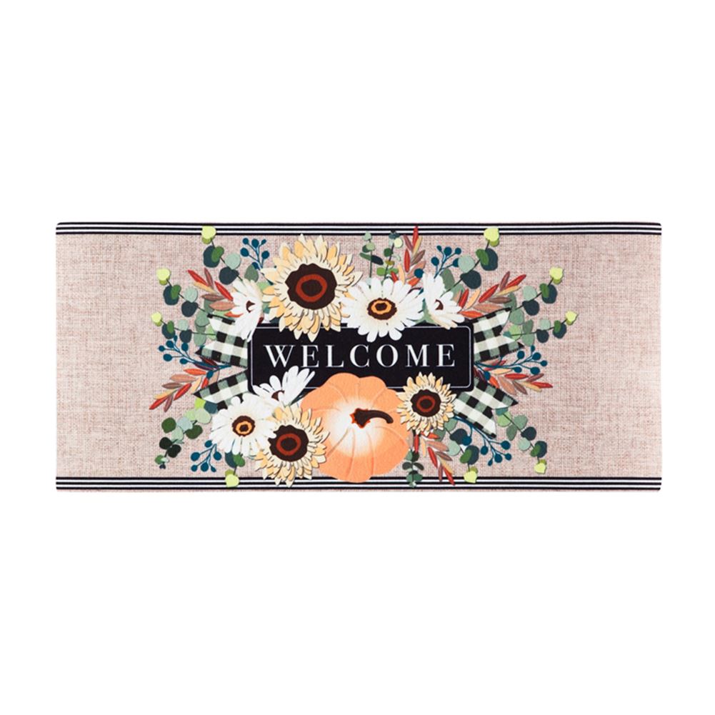 Evergreen Sassafras Switch Mat Autumn Floral Swag