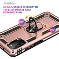 thumbnail image 4 of Samsung Galaxy A03S Case, Rosebono Hybrid Slim Colorful Armor Cover Case With Adjustable Integrated 360 Degree Rotating Ring Kickstand For Samsung Galaxy A03S (Rose Gold), 4 of 6