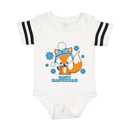 

Inktastic Happy Hanukkah with Fox and Snowflakes Gift Baby Boy or Baby Girl Bodysuit