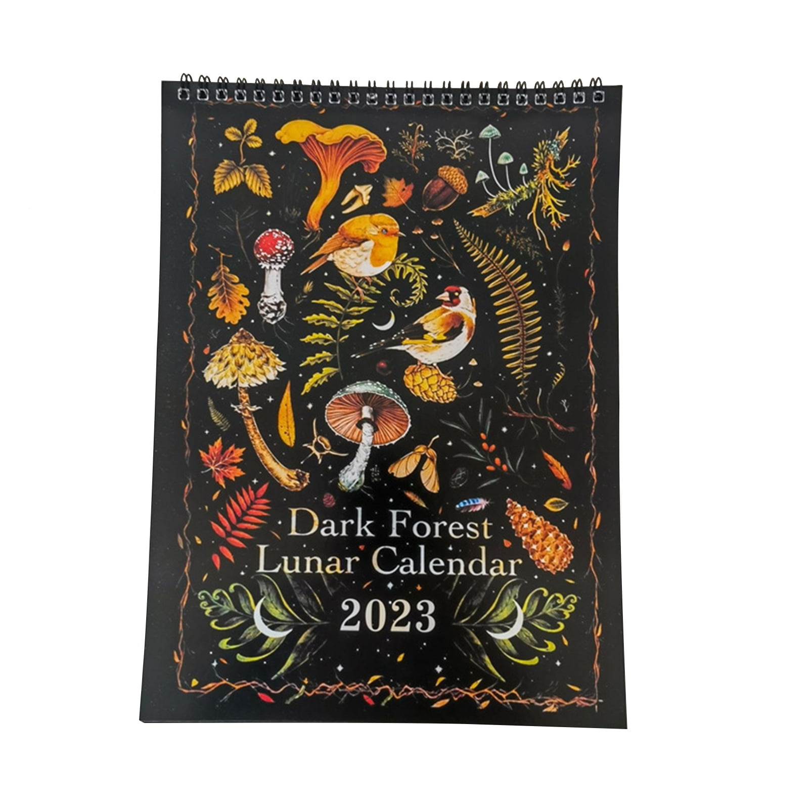 Wall Calendar 2022-2023,Dark Forest Lunar Calendar With 12 Illustrations,Monthly Colorful Wall Calendar for Home Office