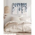 thumbnail image 3 of Navy Blue Ombre Botanical Wall Art for Living Room,Canvas Picture Wall Decor for Bathroom Bedroom,Watercolor Pastoral Leaf Rustic Painting Artwork for Office Kitchen Hallway Dining Room Decor 12"x16", 3 of 8