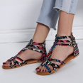 thumbnail image 3 of CAICJ98 Sandals Women Women's Rivet Rhinestone Pearl Flat Sandals Slip on Memory Foam Sandals Open Toe Slide Sandals,Multicolor, 3 of 4