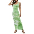 thumbnail image 2 of Liacowi Women Tie Dye Print Bodycon Maxi Tank Dresses Sleeveless Summer Sexy Scoop Neck Long Dresses Slim Fit Beach Streetwear, 2 of 6
