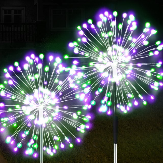 Luces solares de jardín JjGoo, paquete de 2, 120 LED, impermeables