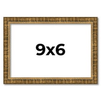 9x6 Frame Gold Solid Wood Picture Frame - Complete Modern Photo Frame Includes UV Acrylic