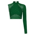 thumbnail image 1 of vastwit Costume de Danse pour Femmes Manches Longues Ballet Entraînement Gym Course Hauts Vert TG, 1 of 7