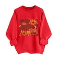thumbnail image 6 of Plus Size Tops for Women Halloween Pumpkin Printed Thanksgiving Day Long Sleeved Loose Casual Sweatshirt Womens Sweatshirts Red XXL, 6 of 6