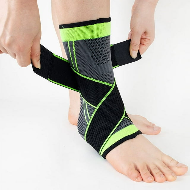 Tobillera deportiva, 2 piezas de tobillera para esguince, tobillera ajustable para esguinces de ligamentos y lesiones deportivas (L)