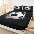 thumbnail image 4 of Erosebridal Soccer Sport Theme Bed Sheets,Football Print Kids King Sheets 4-Piece, 4 of 6