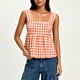 thumbnail image 5 of Blusas sin Mangas de Cuadros para Mujer con Escote Cuadrado Estilo Babydoll, Camisetas de Verano Suaves y Cómodas con Tirante Ancho sin Mangas, 5 of 8