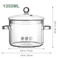 thumbnail image 5 of Baluue Glass Saucepan with Cover Stovetop Cooking Pot with Lid and Handles High Borosilicate Glass Cookware Pot, 5 of 10