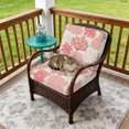 thumbnail image 4 of Outdoor Patio Cushion Covers 4 Pack Pink Red Coral Patio Chair Cushion Covers with Ties and Zipper Ocean Marine Life Waterproof Outdoor Seat Cushion Covers for Patio Furniture 24"x24", 4 of 9
