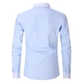 thumbnail image 3 of TANSILING Men's Long Sleeve Casual Striped Button Down Shirt, 3 of 6