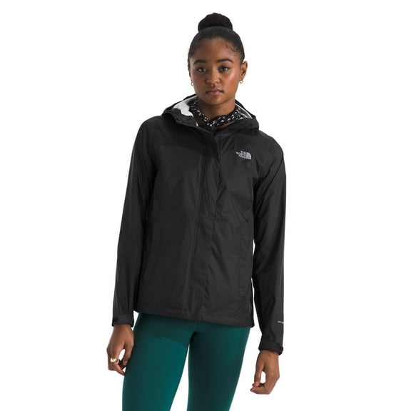 Chubasquero THE NORTH FACE Venture 2 impermeable para mujer, negro, talla M