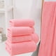 thumbnail image 5 of 6 Pcs Thick Soft Absorbent Bath Towel Set, Pure Cotton, 2 Bath Towels + 4 Hand Towels, Rosa, 5 of 6