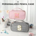 thumbnail image 5 of Yoolife Initial Pencil Case Capacity Pencil Pouch Handheld Pen Bag Cute Portable Gift for Office Women Gifts Aesthetic Pencil Case Pencil Pouch Pink, 5 of 7