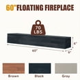 thumbnail image 5 of S-HOME 60 Inch Rustic Wood Fireplace Mantel in Natural Finish, Wall-Mounted Floating Shelf for Home Decor & Design，Black, 5 of 5