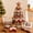 Gingerbread Stripe, variant on DIY Quilted Santa Christmas Tree Kit, Fabric Patchwork Set, Handmade | Holiday Tabletop Decor, Layered Ornament, Sewing Craft for Adults, Snowman Tree, Charming Quilting Gift(Candy Star)
