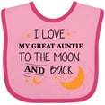 thumbnail image 3 of Inktastic I Love My Great Auntie to the Moon and Back Boys or Girls Baby Bib, 3 of 4
