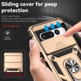 thumbnail image 6 of Allytech Compatible with Google Pixel 7 Pro Case with Ring Holder Kickstand, Support Magnetic Car Mount Sliding Lens Protective Cover for Google Pixel 7 Pro 2022(6.7 inch), Gold, 6 of 8