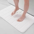 thumbnail image 1 of Olanly Memory Foam Bath Mat Large Absorbent Shower Carpet Soft Coral Velvet Floor Pad Home Decoration Non-slip Bathroom Rug, 1 of 5