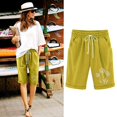 thumbnail image 4 of Birdeem Top and Shorts Sets for Women Womens Elastic Waist Printing Drawstring Shorts, 4 of 12