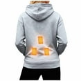 thumbnail image 4 of Unisex Heated Hoodie - Battery-Free Soft Breathable Pullover Sweatshirt, Plus Size Warm Hooded Outfit for Winter Sports/Daily Commute, 4 of 6