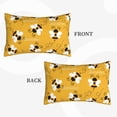 thumbnail image 4 of Bixox Cute Bee Butterfly Yelllow Printed Pillow Protector,Super Soft Ideal for Home,Guests,Rentals - 20"x30", 4 of 8