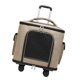 thumbnail image 1 of Bolsa transportadora para gatos, transportín con ruedas para mascotas, caja de transporte, asa retráctil, bolso de mano Caqui, 1 of 9