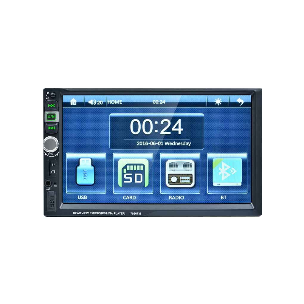 WREA 7 inch HD Double Din Touch Screen Vehicle Car Blluetooth MP5 with