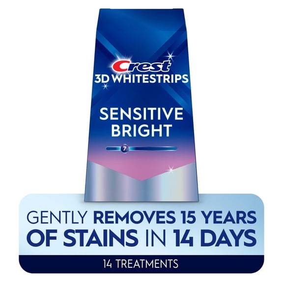 Crest 3DWhitestrips Sensitive Teeth Whitening Kit, 14 Count