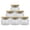Clear, variant on LINGSHINE 4 oz Mini Glass Storage Jars with Airtight Bamboo Lids, 12-Count, 4 Colors, Embossed Design, Home Décor Candle Making Parties Wedding Favors Gift
