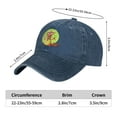thumbnail image 5 of DouZhe Adjustable Washed Cotton Baseball Cap - Dragon Spaghetti Fish Prints Vintage Dad Hat Unisex Sports Caps (Blue), 5 of 7