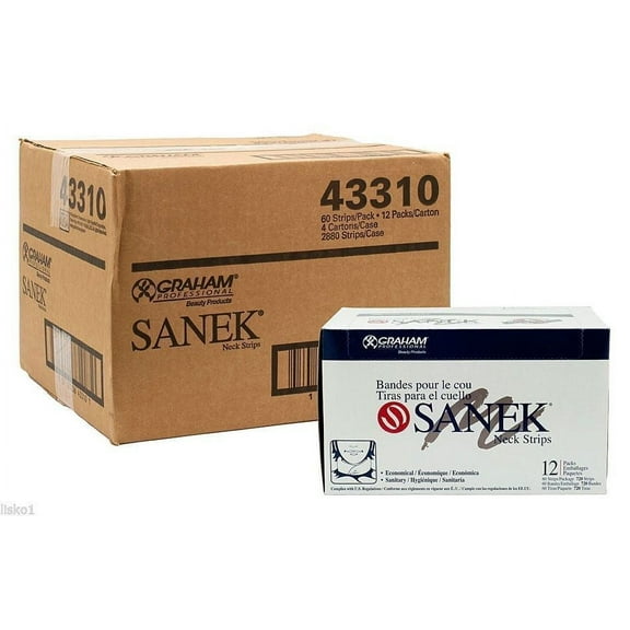 NECK STRIP SANEK BARBER SHOP HAIR SALON FULL CASE 48 PACKS #43310