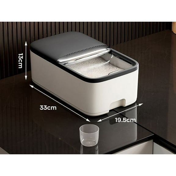 10KG Rice Storage Box Home with Lid Insect Proof Moisture Proof Rice Box Grain Sealed Jar Kitchen Container Storing Dry Grain