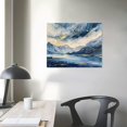 thumbnail image 4 of Nawypu Large Framed Canvas Art Wall for Living Room, Bedroom Blue Abstract Ink Painting Artwork for Home Decoration Picture Framed Ready to Hang, 4 of 6