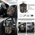thumbnail image 5 of Renewold Deer Camo Hunting Forest 15 PCS Car Seat Covers Set for Men Women, Seat Protector Steering Wheel Cover Seat Belt Pads Trash Bin Sunglass Pocket Rear View Mirror Protector Coasters Key Chain, 5 of 7