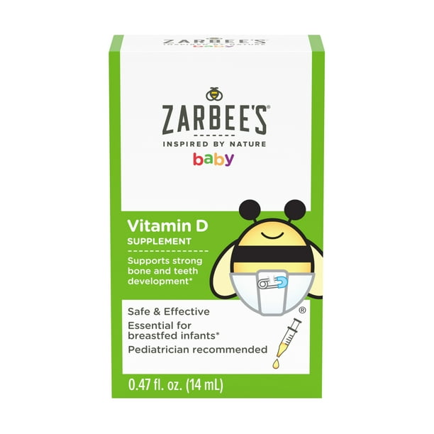 Zarbee's Naturals Baby Vitamin D Supplement Drops, 0 .47 fl oz