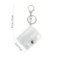 thumbnail image 2 of Miangastore Photo Album Keychain Transparent Zinc Alloy 2Pcs 4.7x2x0.8In, 2 of 9