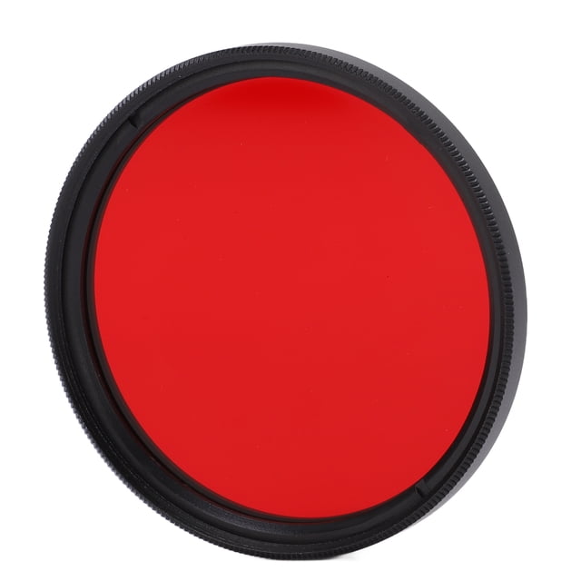 Filtre Rouge 67mm Al, Rehaussant les Tons Rouges dans l'Image, Rendant la Scène Plus Vive et Superposée avec Installation de Filetage pour Objectif