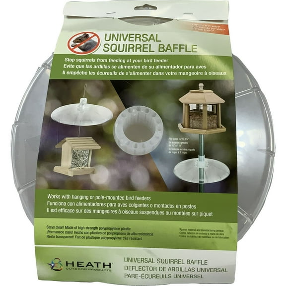 Heath Outdoor Products UB-1 Universal Squirrel Baffle Clear