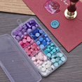 thumbnail image 1 of Sello 200pcs/box Retro Octagon Fire Painting Pills Sealing Wax Grain Beads (A), 1 of 3