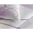 thumbnail image 3 of Ambesonne Modern Quilted Coverlet 3 Pcs, Swirling Ornaments Dots Art, Queen Size, Pale Purple and White, 3 of 4