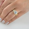 thumbnail image 4 of Pompeii 2 5/8Ct Moissanite & Diamond Twist Engagement Ring in 10k Yellow Gold, 4 of 4