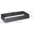 thumbnail image 2 of Outsunny Raised Garden Bed with 2 Trellis Tomato Cages, Dark Grey, 2 of 8