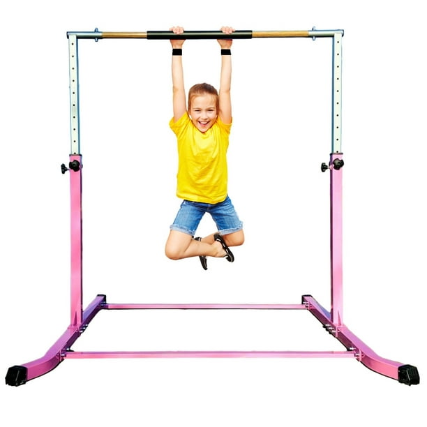 Barre de gymnastique horizontale multifonctionnelle rose à